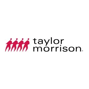 four maroon people graphics to the right of font saying Taylor Morrison