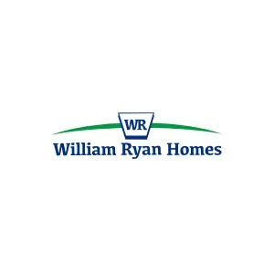 green swoosh with a shape in the middle with WR in it above the font William Ryan Homes